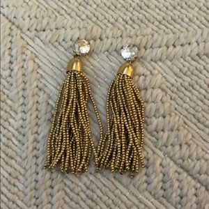 J Crew gold tassel earrings